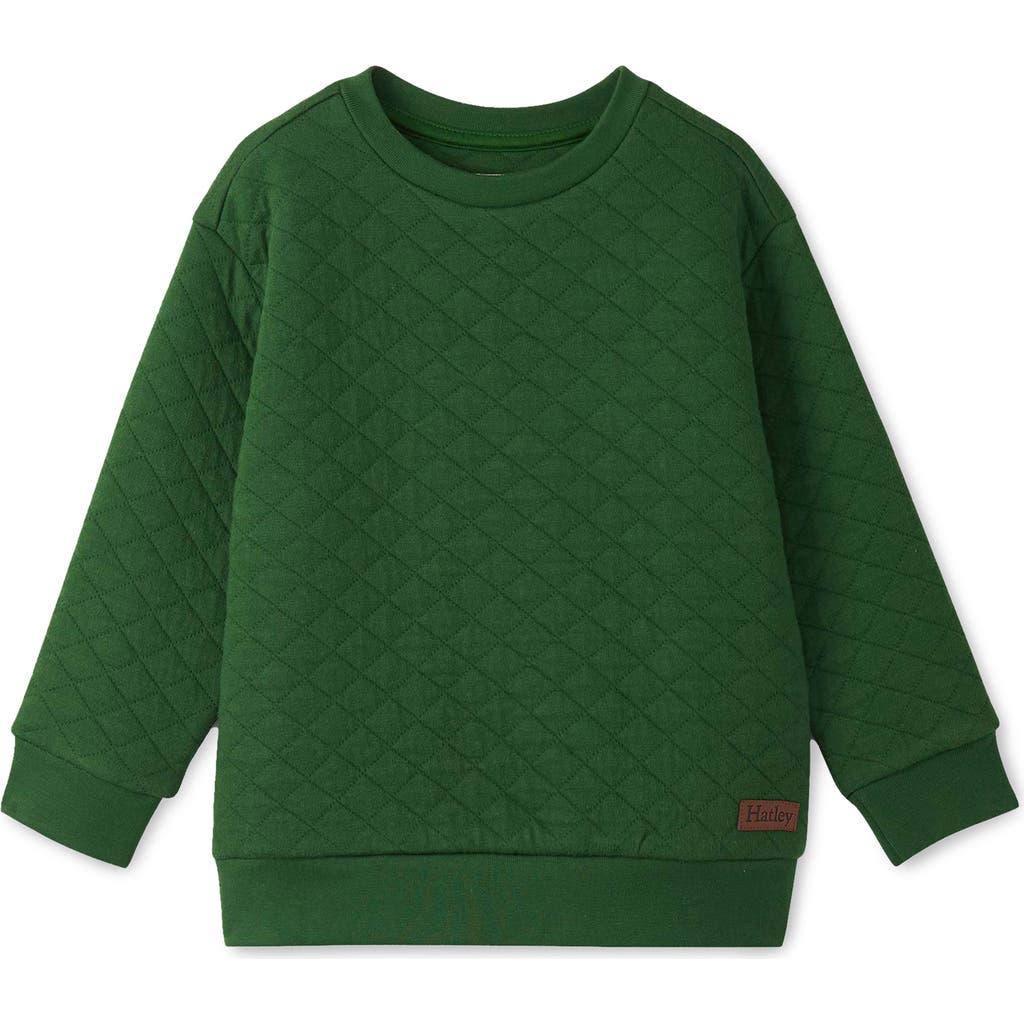 Hatley Kids' Eden Quilted Sweatshirt In Green