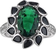 FZN Emerald and Black Spinel Statement Ring