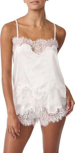 Olivia Lace Trim Satin Camisole