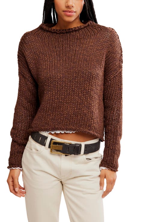 Opal Roll Neck Crop Sweater