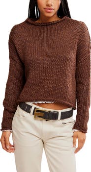 Free People Opal Roll Neck Crop Sweater