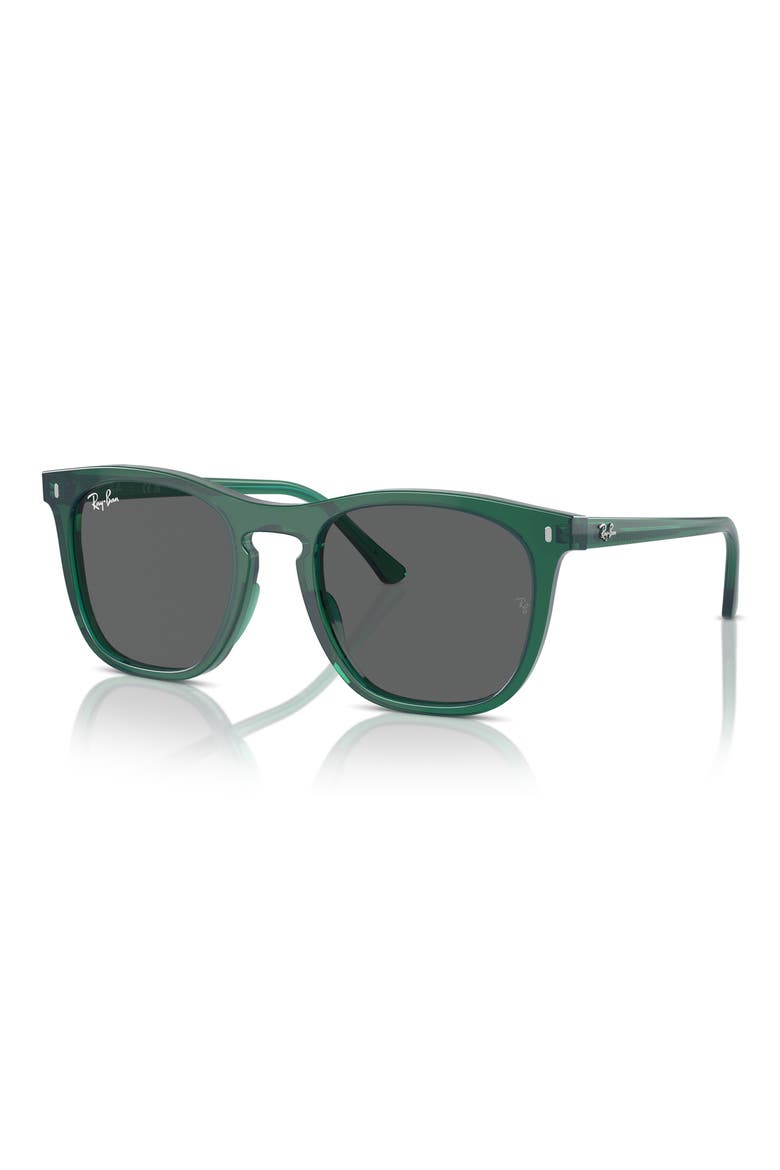 53mm Square Sunglasses, Alternate, color, TRANSPARENT GREEN