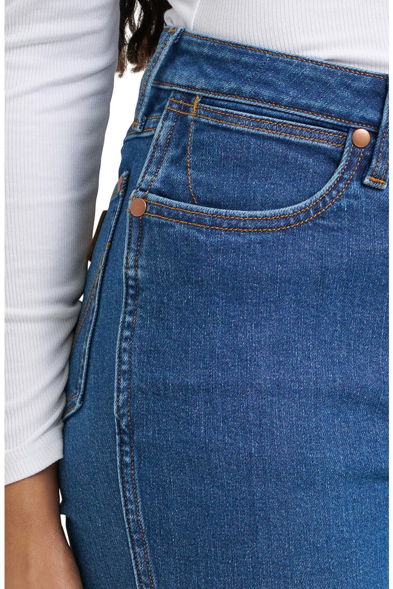Retro Seam High Waist Flare Leg Jeans, Alternate, color, CAROLINA