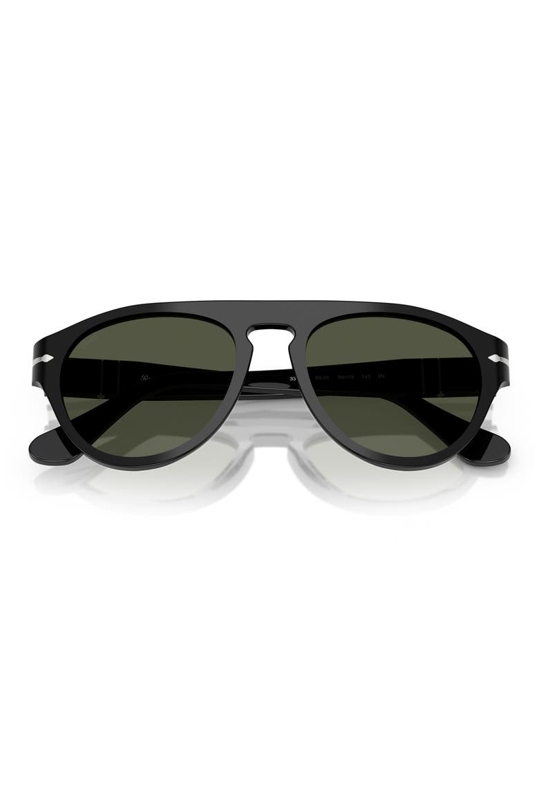 53mm Pilot Sunglasses, Alternate, color, BLACK / GREEN