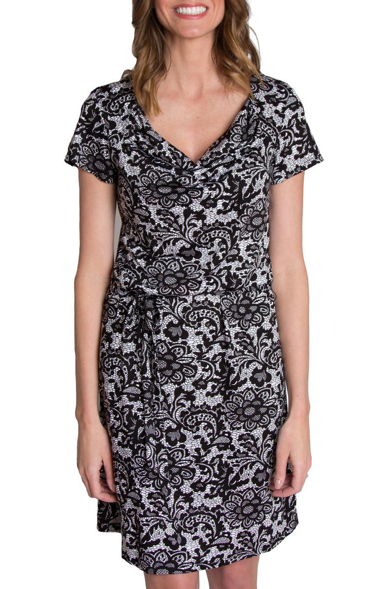 Udderly Hot Mama 'Chic' Cowl Neck Nursing Dress, Alternate, color,