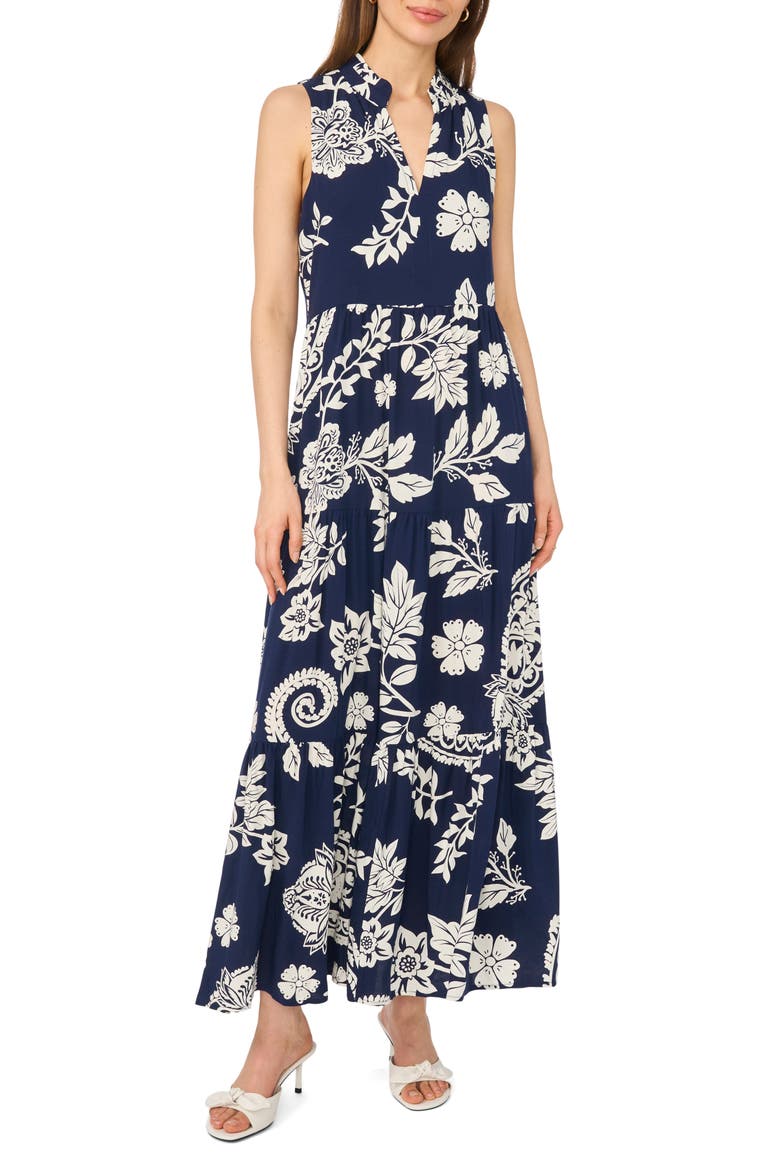 Sleeveless Tiered Maxi Dress, Main, color, NEW IVORY