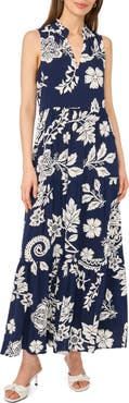Halogen® Sleeveless Tiered Maxi Dress