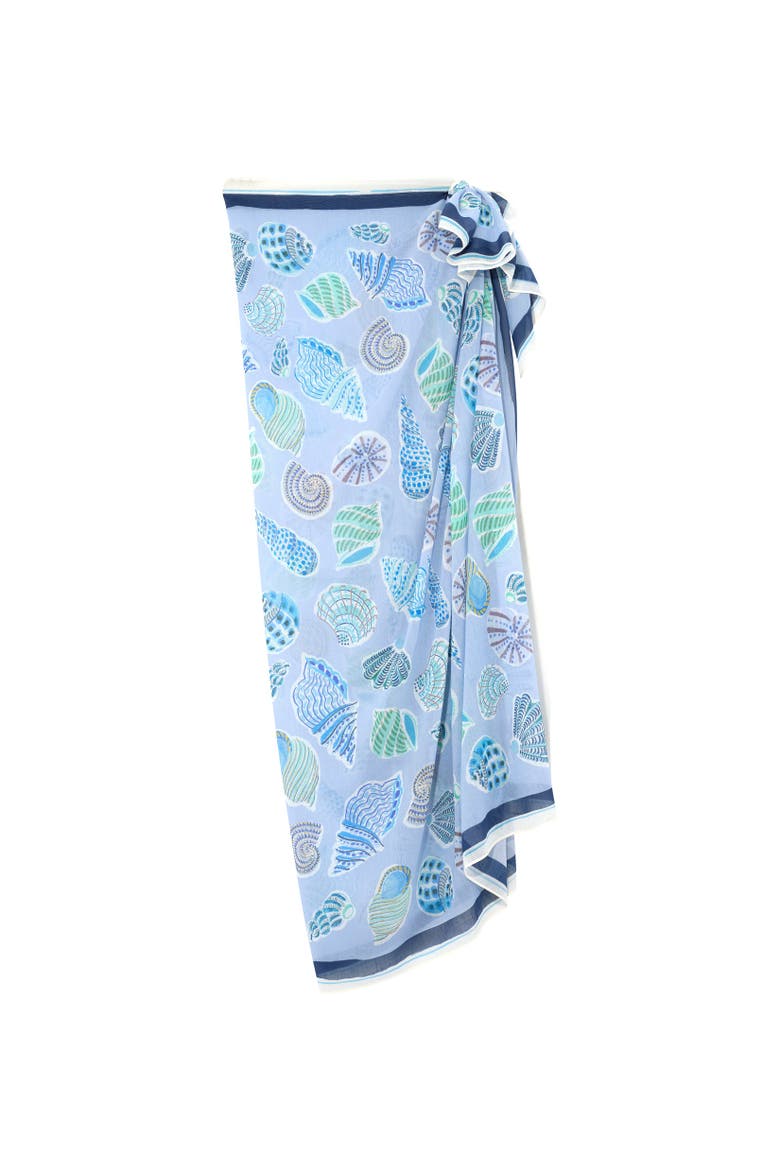 Sea Shells Sarong, Main, color, Chambray
