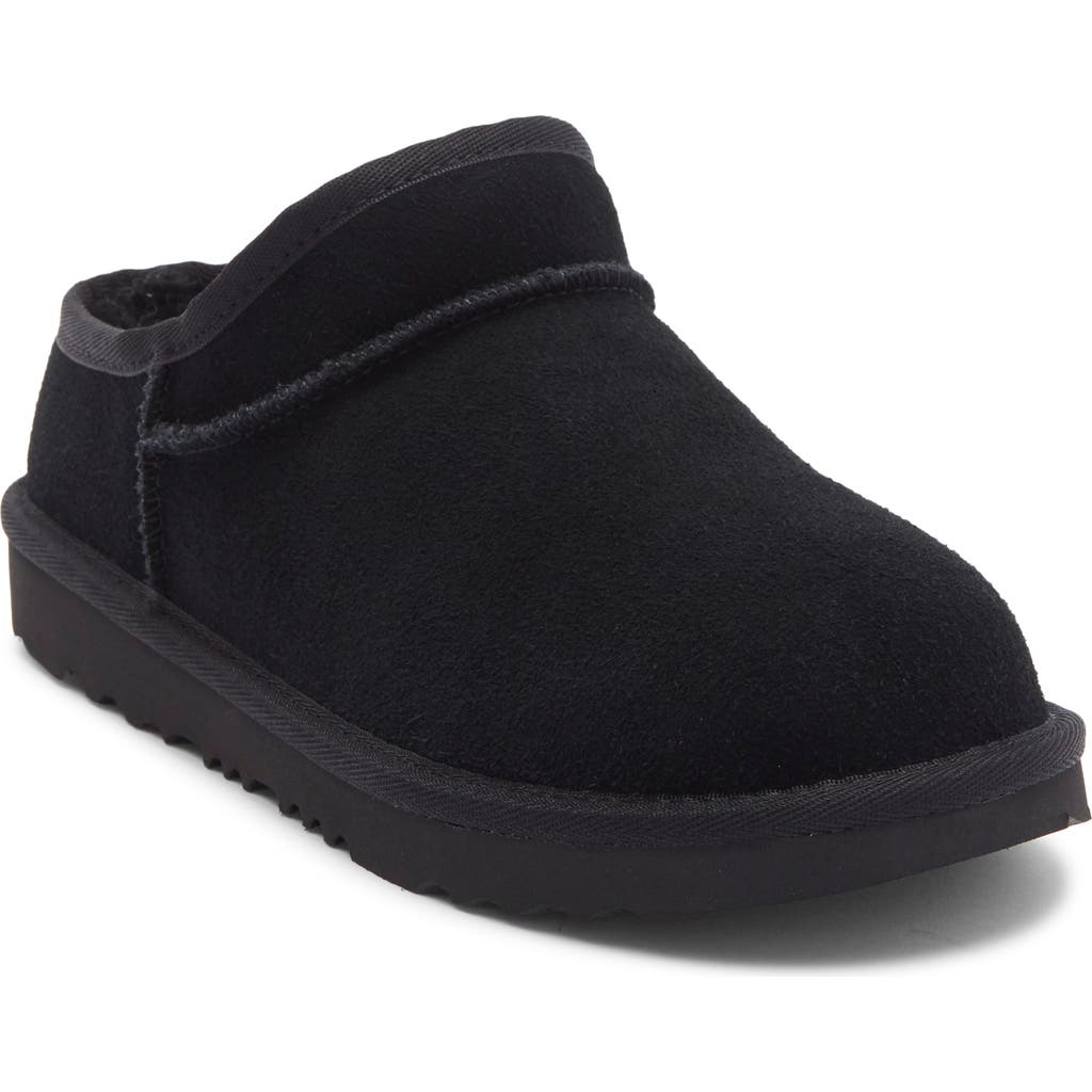 Ugg ® Kids' Classic Faux Shearling Slipper In Black