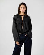 WeWoreWhat Cocoon Sleeve Front Tie Top