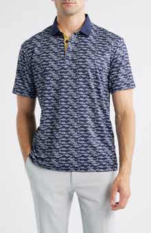 Bowline Rope Print Performance Golf Polo
