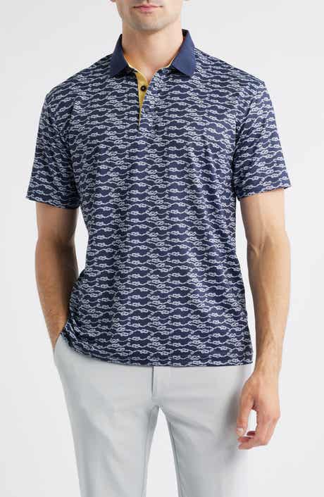 Bowline Rope Print Performance Golf Polo