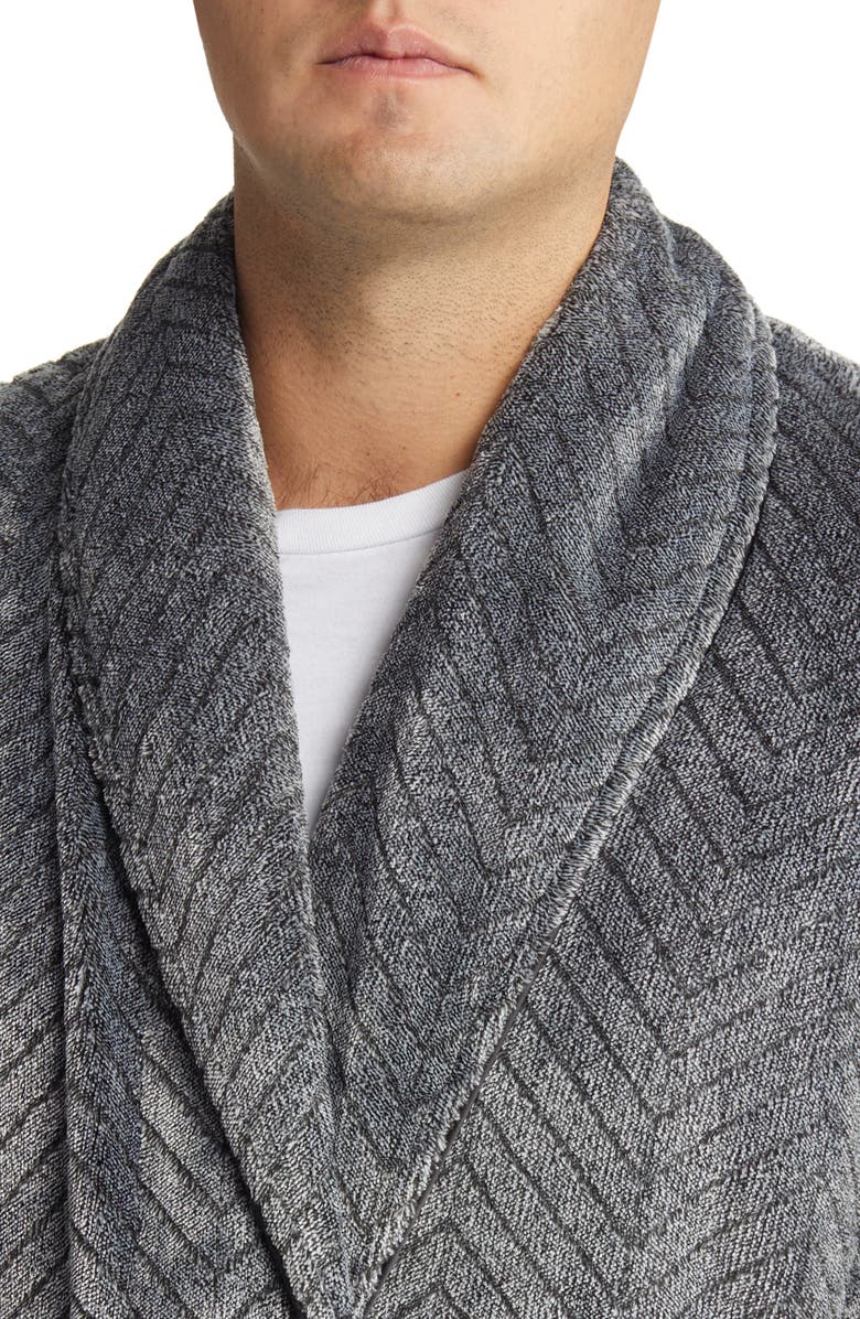 Daniel Buchler Men's Herringbone Plush Fleece Robe, Alternate, color,