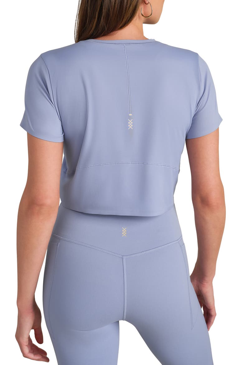 Serene Crop Performance T-Shirt, Alternate, color, HYDRANGEA BLUE