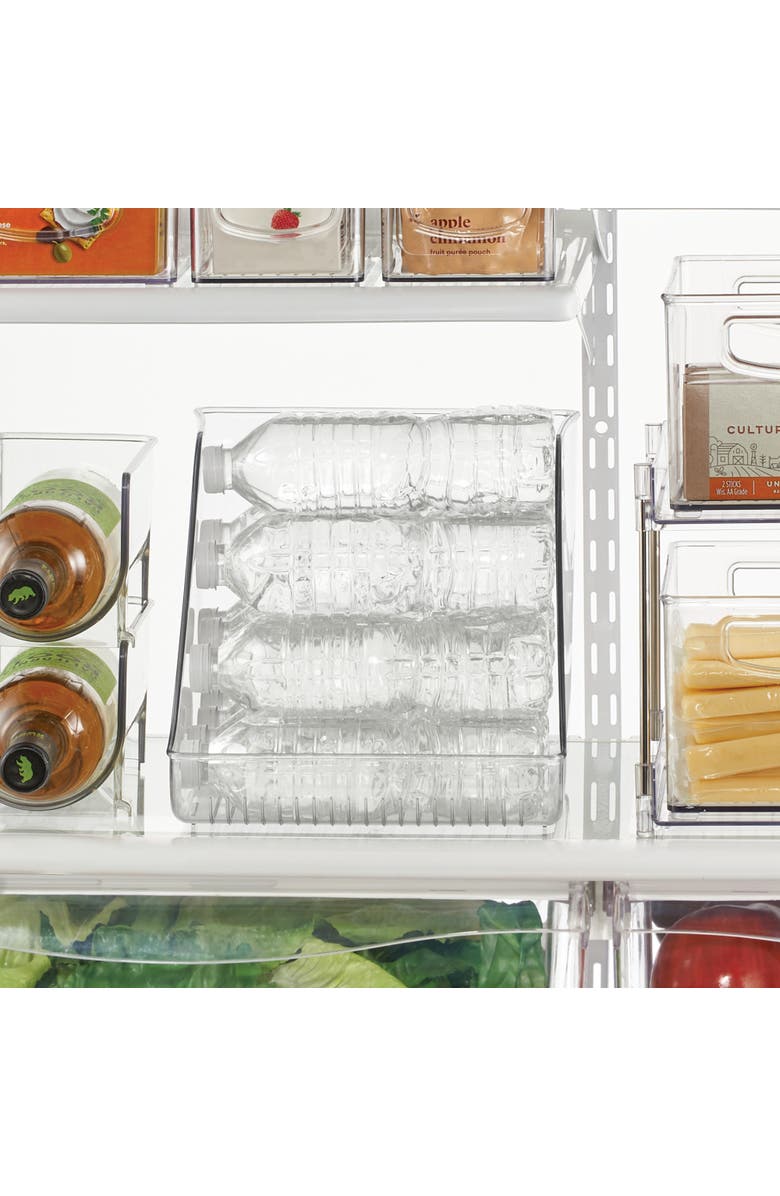 81029350 Plastic Water Bottle Organizer for Fridge & Pantry, Clear, 2-Pack, Alternate, color, Clear