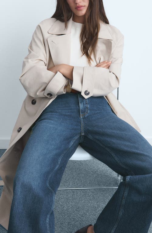 Mango Catherin Frayed High Waist Wide Leg Culotte Jeans In Multi