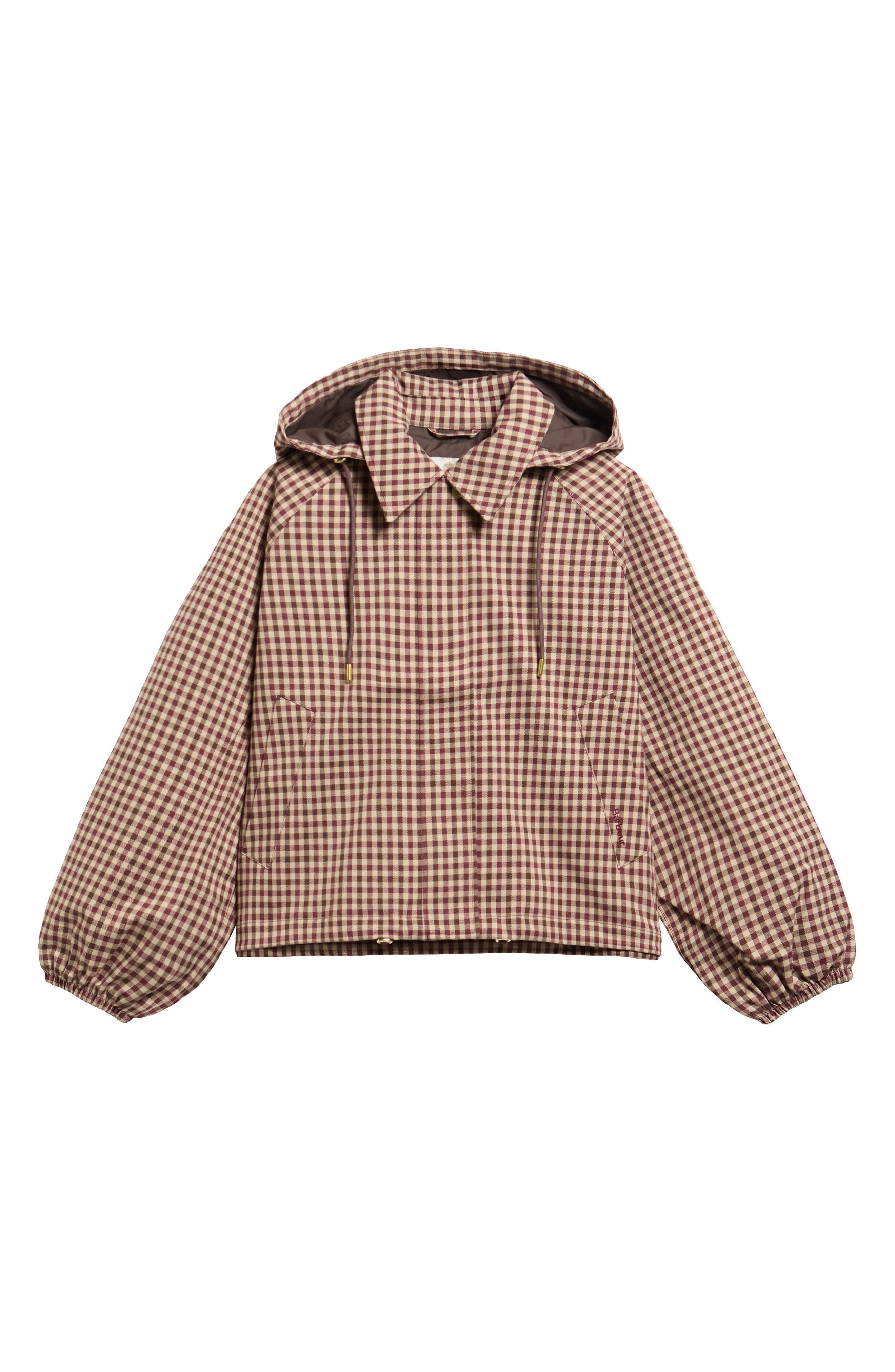 selected CRANBERRY/ BROWN GINGHAM