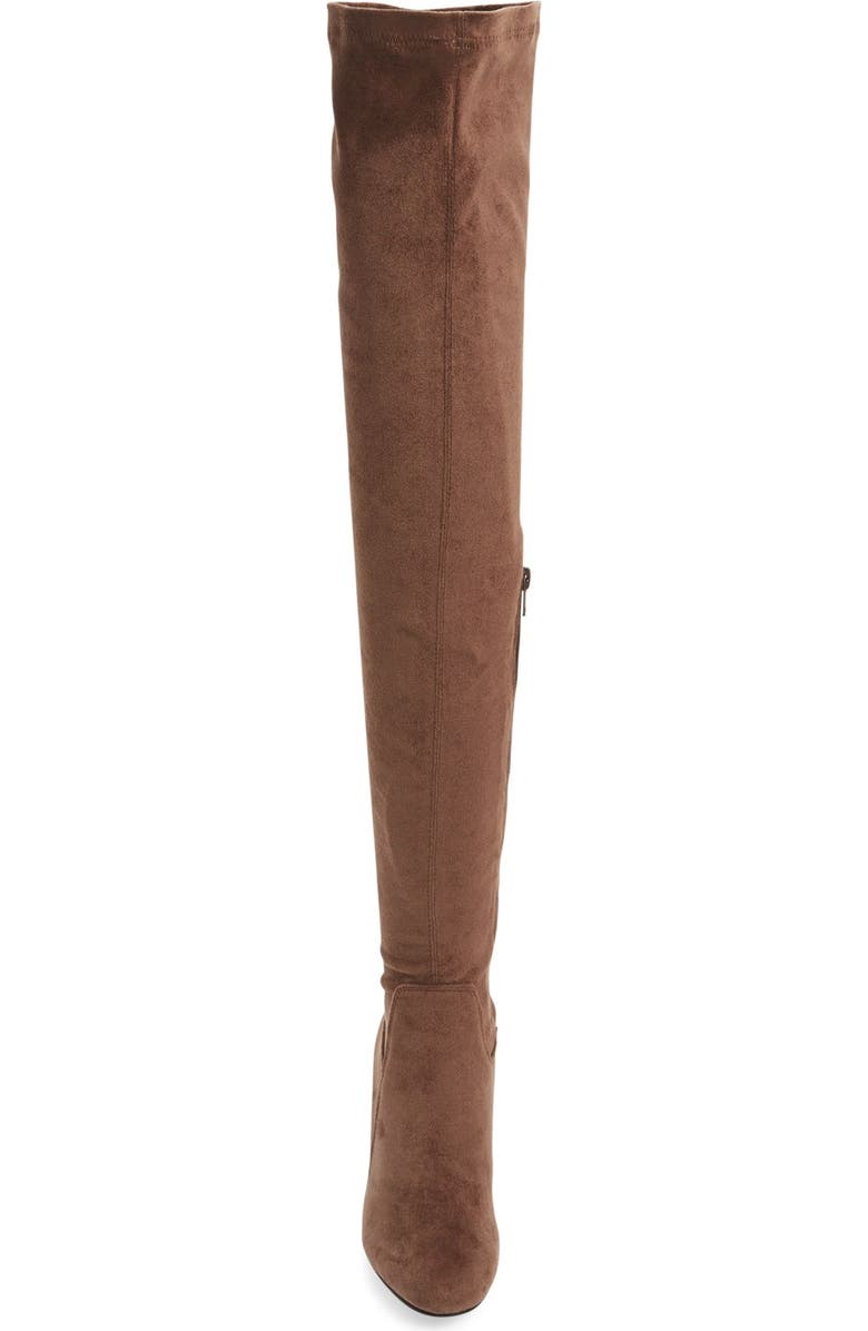 Jeffrey Campbell Jeffrey Campbell 'Perouze' Over the Knee Boot, Alternate, color, Mocha Suede