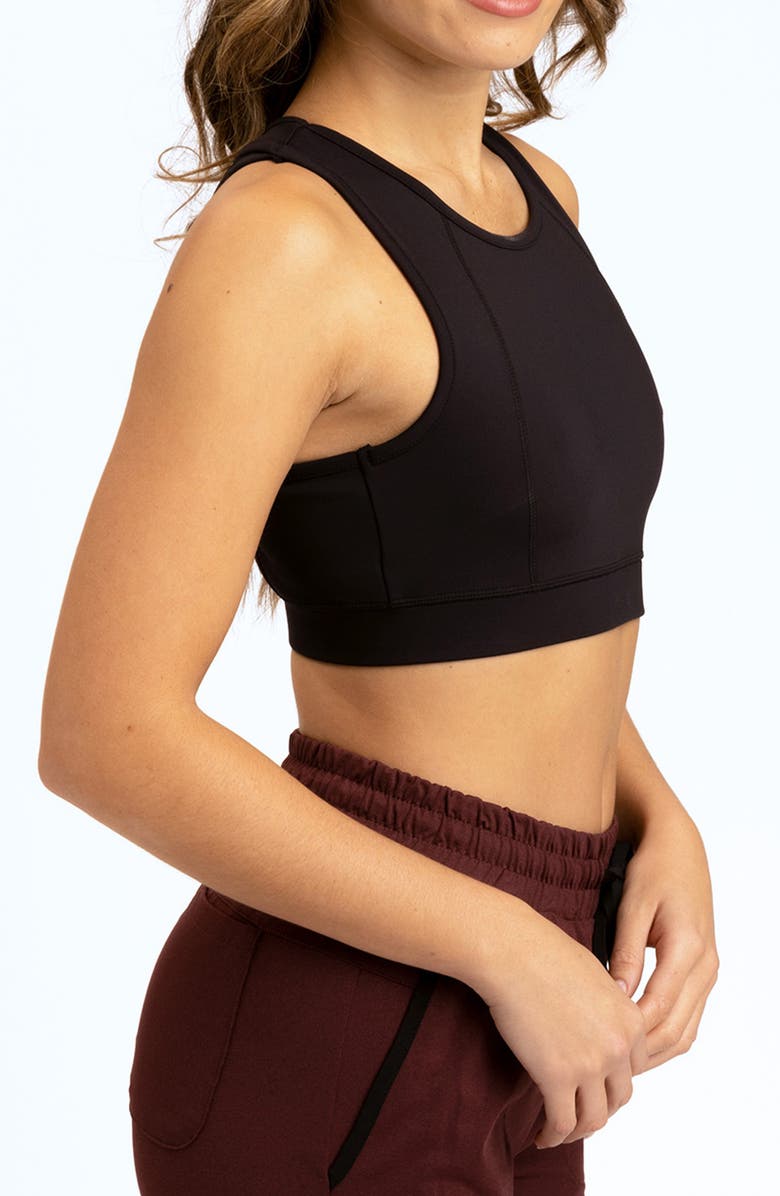 Threads 4 Thought Eva Crossover Sports Bra, Alternate, color, Jet Black