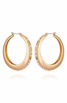Imitation Pearl Hoop Earrings