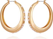 GUESS Imitation Pearl Hoop Earrings