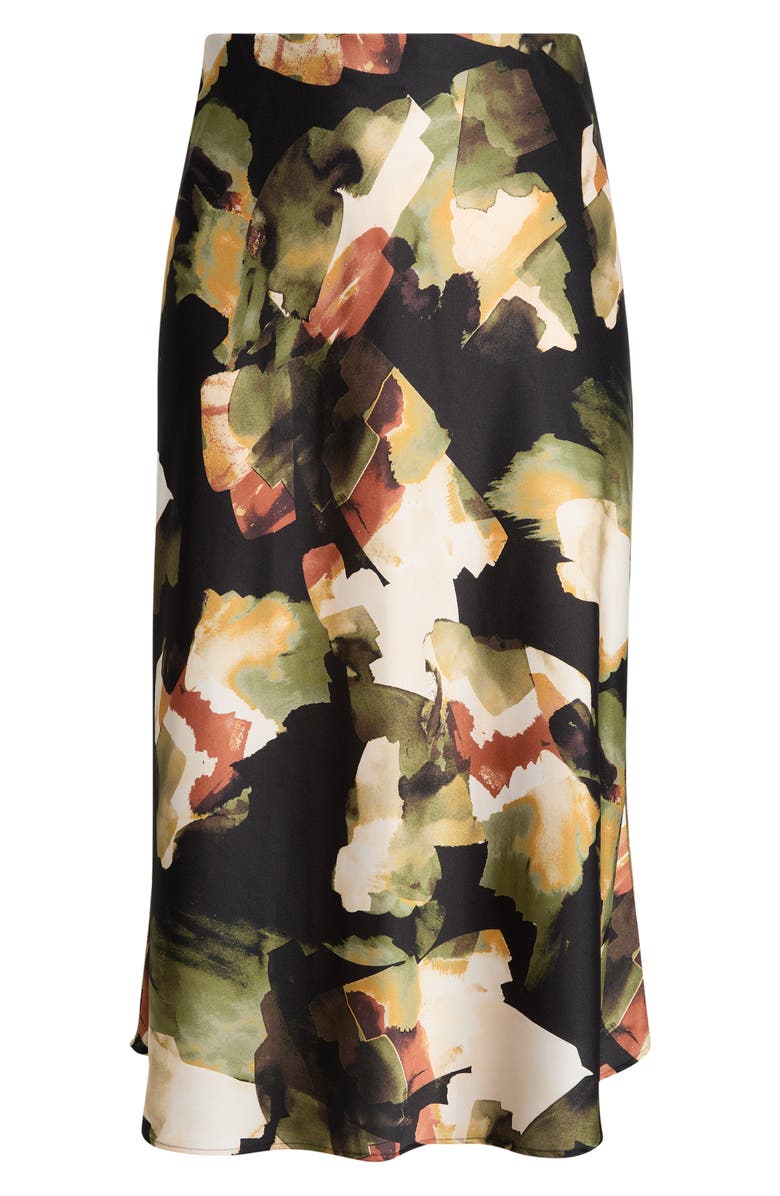 Anne Klein Print Flare Maxi Skirt, Alternate, color, Bay Leaf Multi