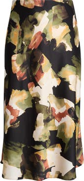 Anne Klein Print Flare Maxi Skirt