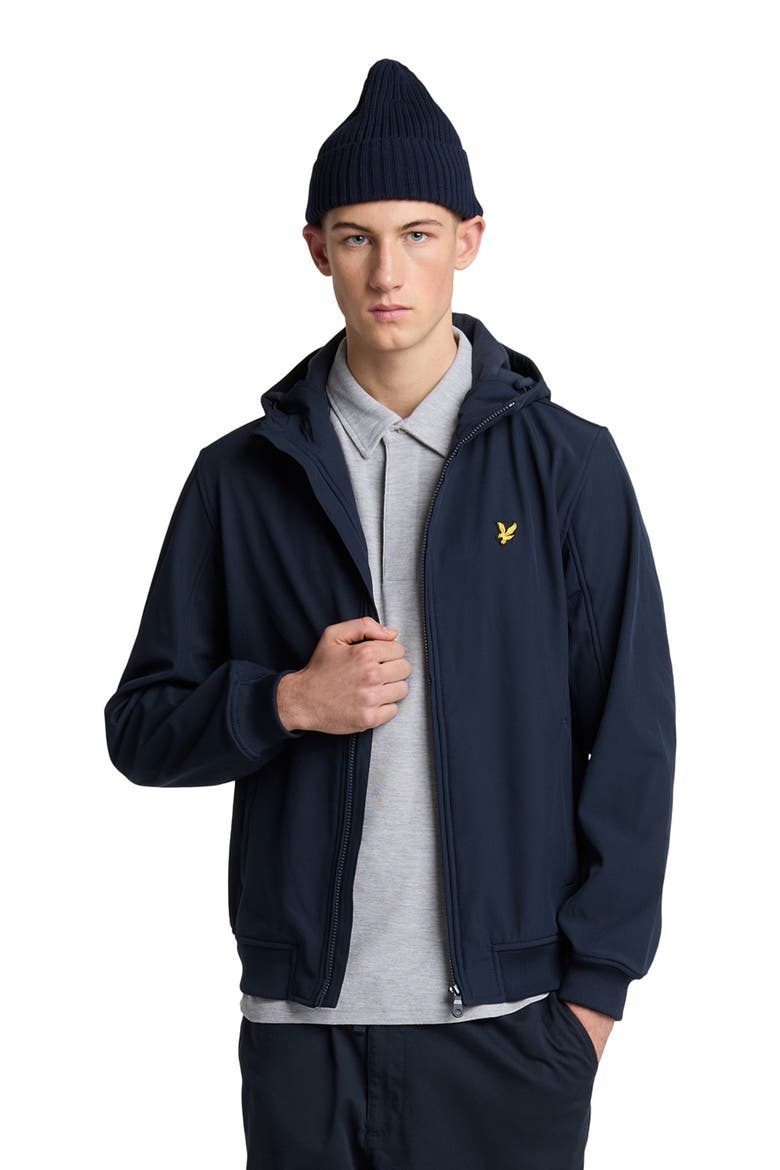 Fleece Back Softshell Jacket, Alternate, color, Dark Navy