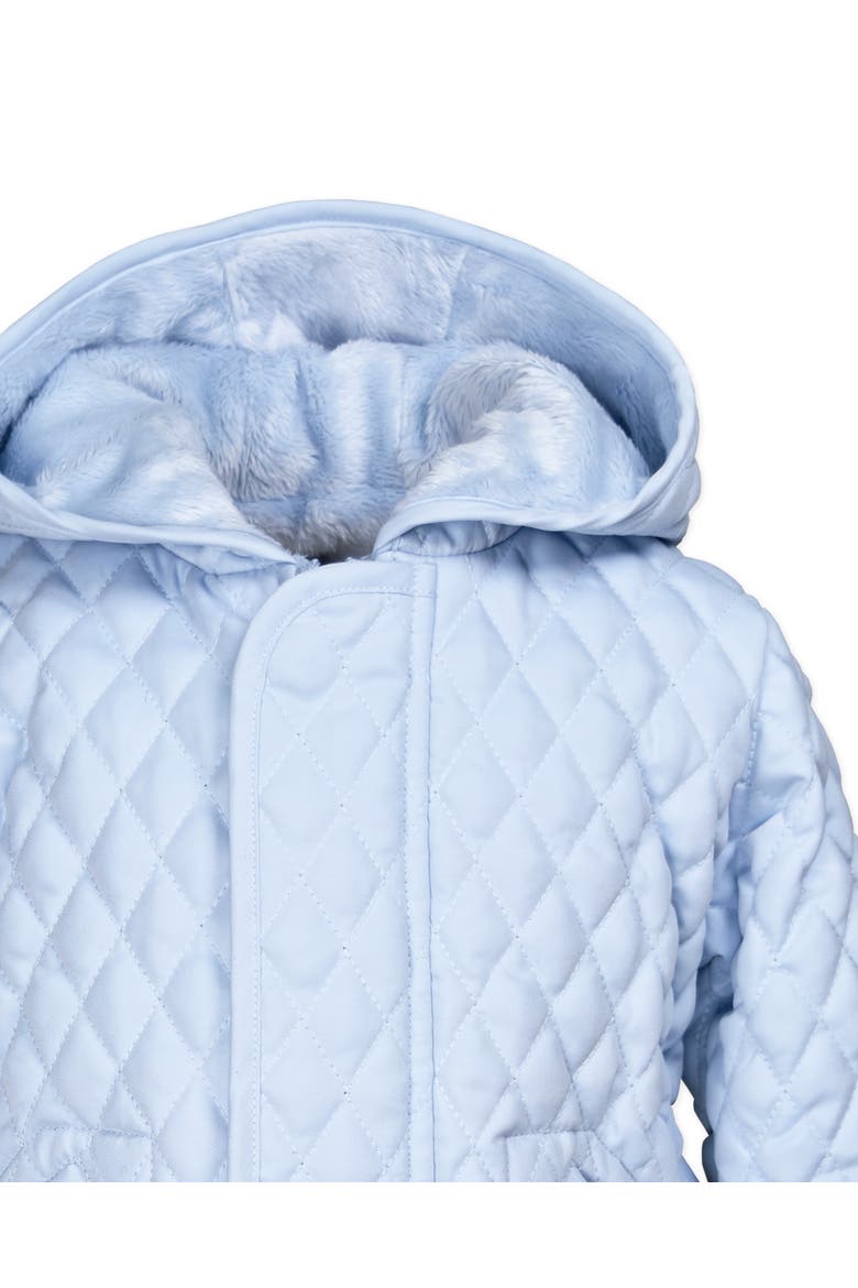 Hooded Zip Quilted Barn Jacket, Alternate, color, Light Blue