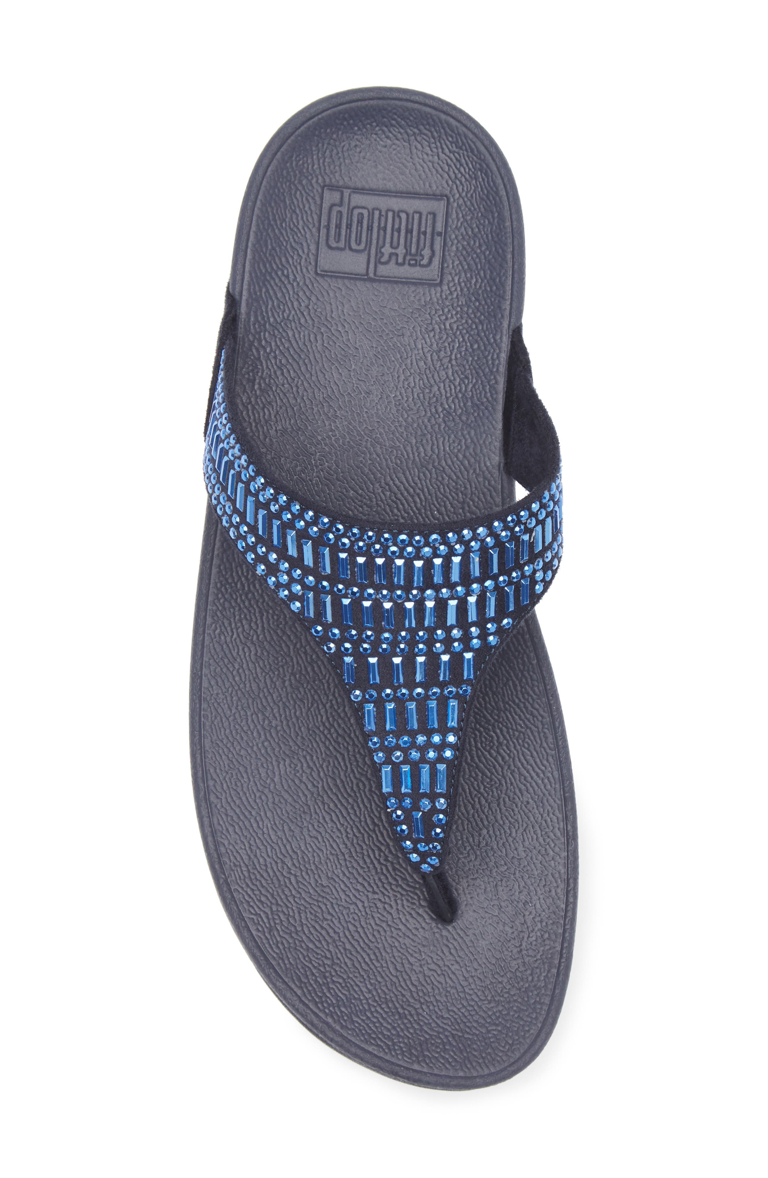 Crystal Wedge Flip Flop, Alternate, color, MIDNIGHT NAVY