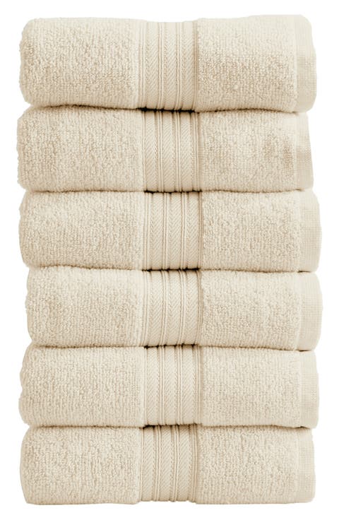 Quick-Dry Cotton 6-Pack Hand Towel Set