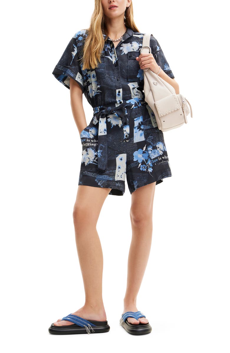 Desigual Map Romper, Alternate, color,