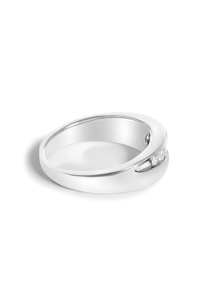Men's Silver 1/2 Cttw Diamond 9 Stone Band Ring, Alternate, color, White