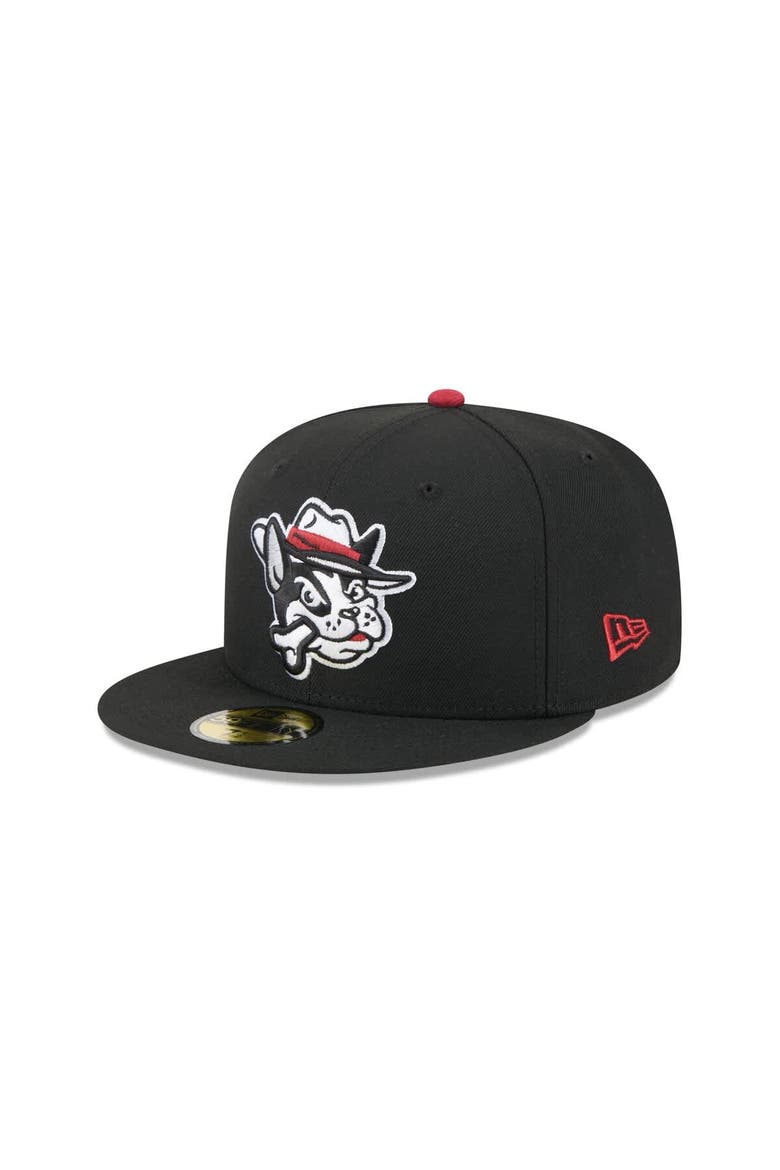 Men's New Era  Black Winston-Salem Dash Theme Nights 59FIFTY Fitted Hat, Main, color, Black
