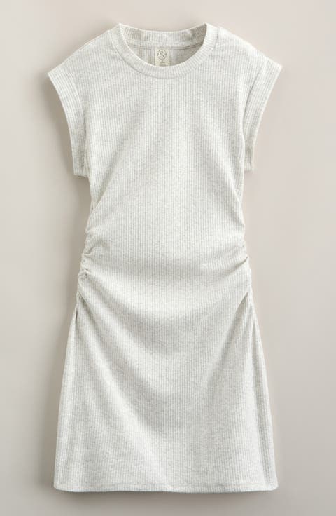 Kids' Shirred Rib T-Shirt Dress