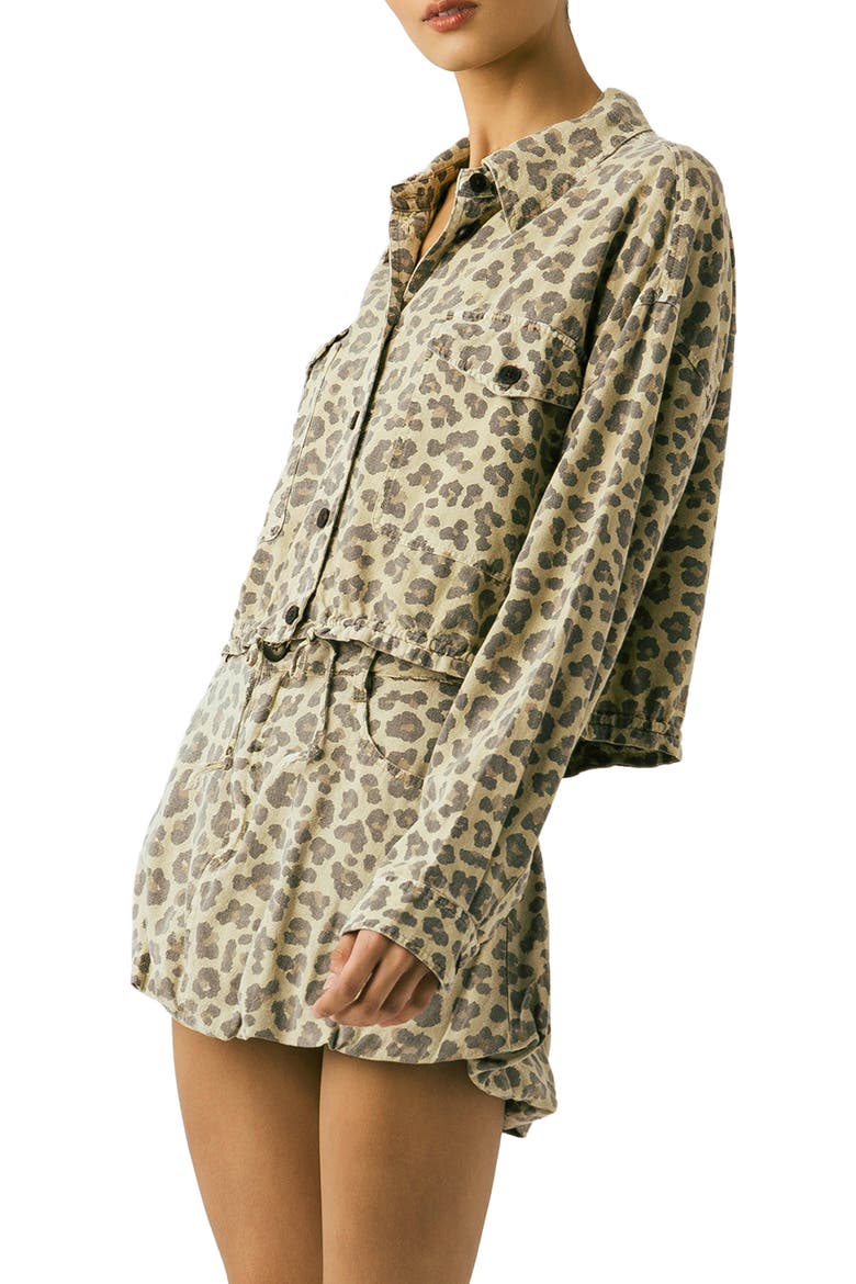Boxy Leopard Print Button-Up Shirt, Alternate, color, WILD STORY