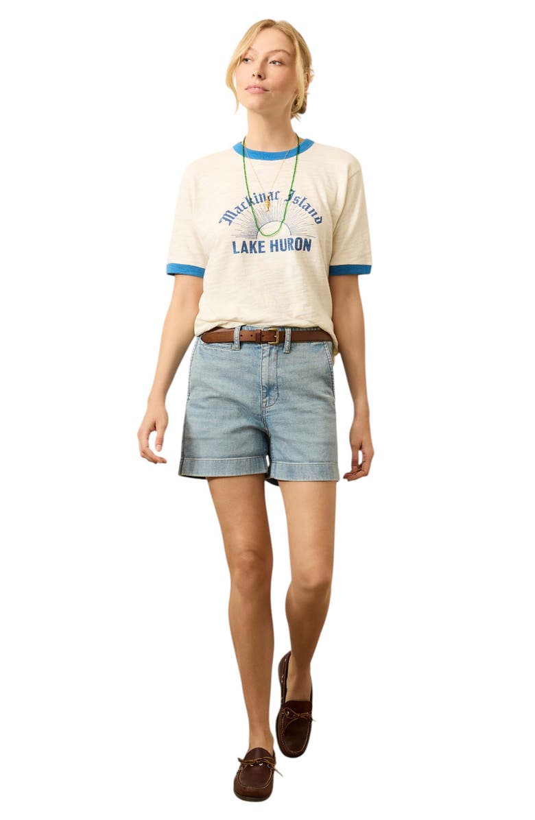 Faherty Sunwashed Slub Camp Tee, Alternate, color, Lake Huron