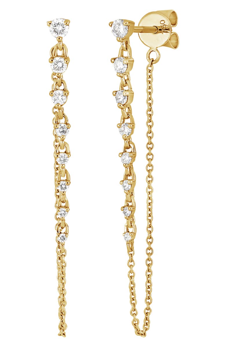 Bony Levy Aviva Diamond 18K Gold Chain Drop Earrings, Main, color, 18K Yellow Gold