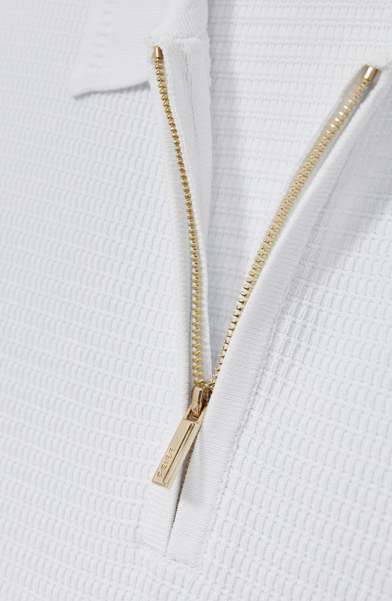 Reiss Regis Quarter Zip Polo, Alternate, color, White