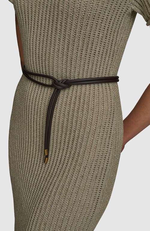 Donna Karan New York Open Knit Sheath Dress In Crm/gold
