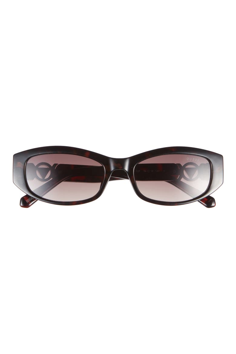 54mm Oval Sunglasses, Main, color, DARK HAVANA / GRADIENT BROWN