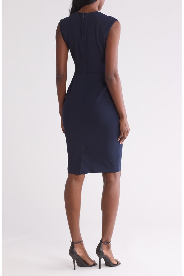 Keyhole Sheath Dress, Alternate, color, INDIGO
