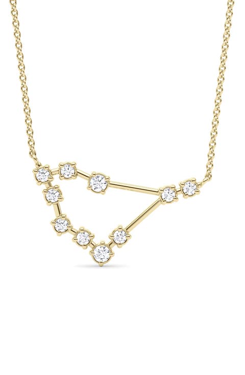 Capricorn Constellation Lab Created Diamond Necklace