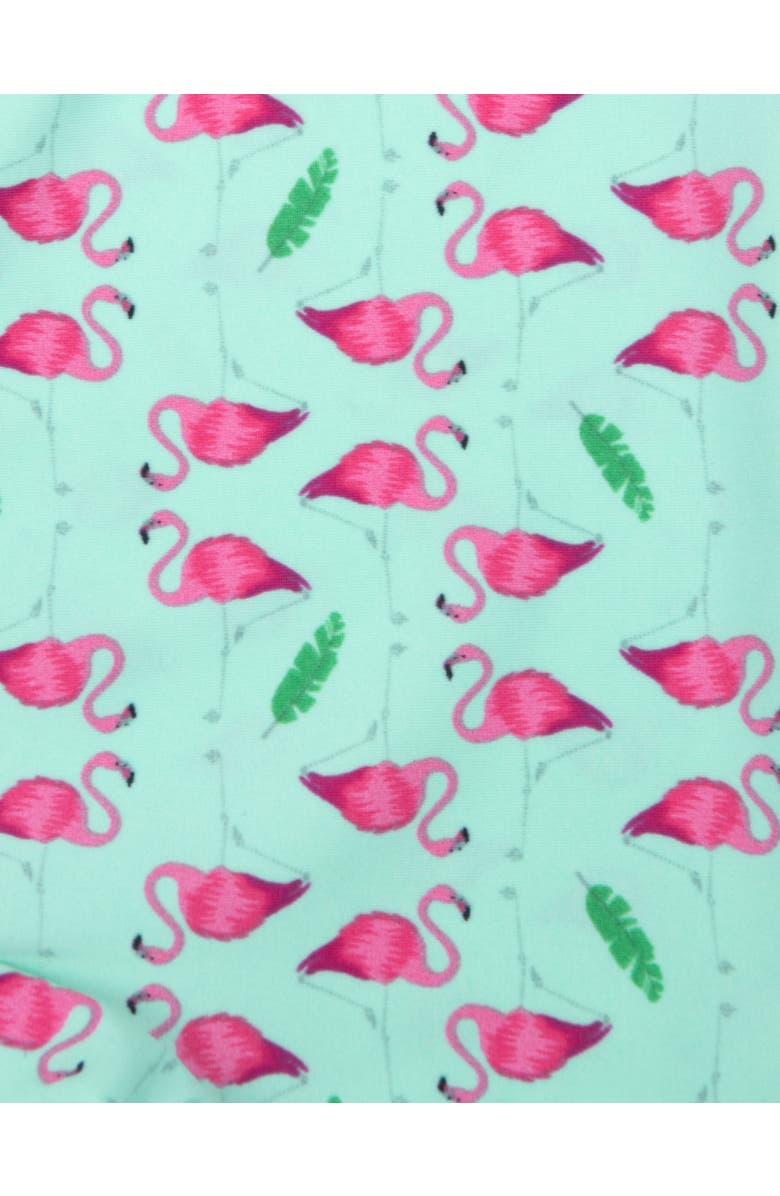 Leveret Baby One-Piece Rashguard, UPF 50+ Sun Protection Swimwear, Alternate, color, Flamingo