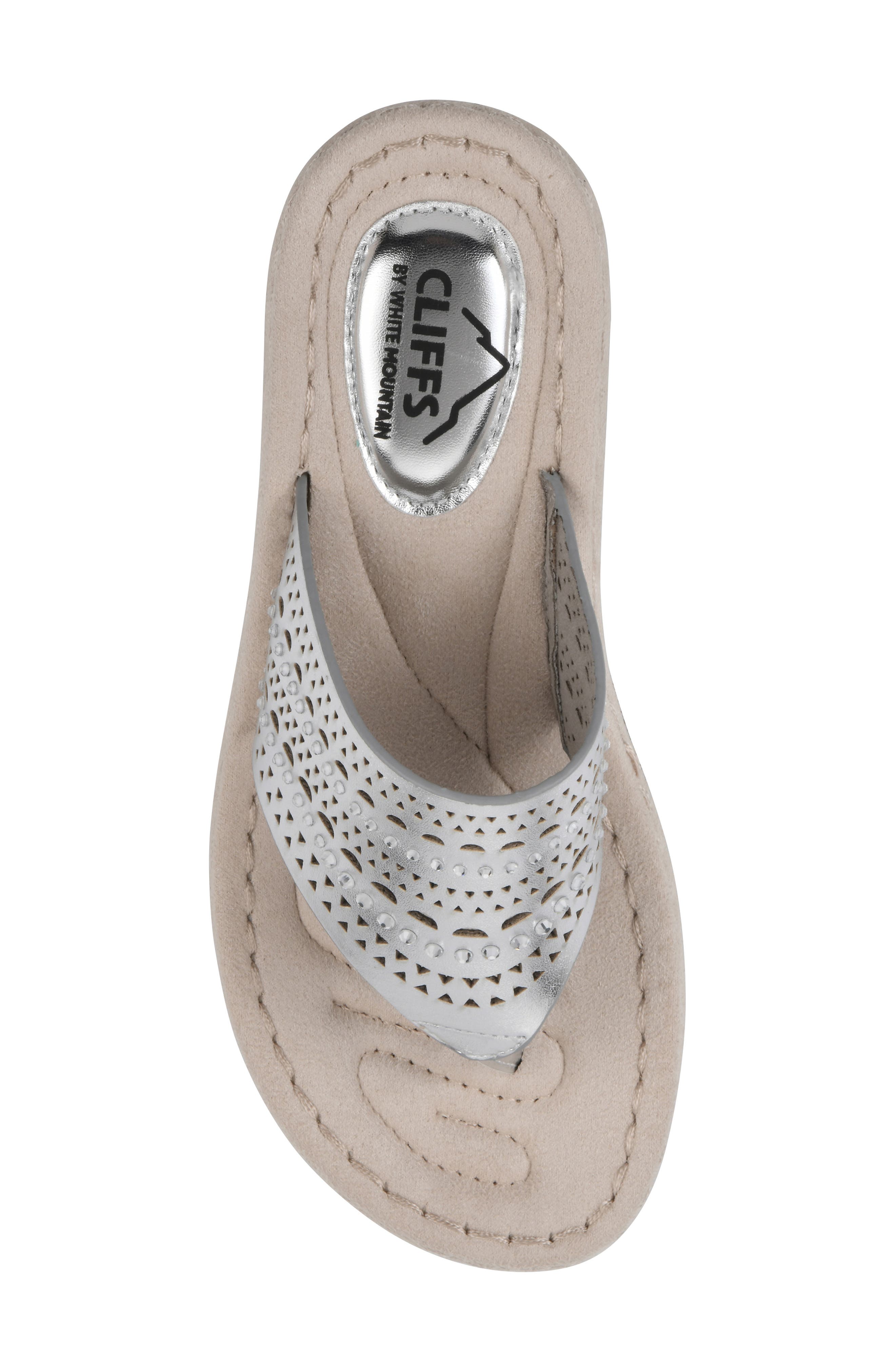 Comate Wedge Sandal, Alternate, color, SILVER/ METALLIC/ SMOOTH