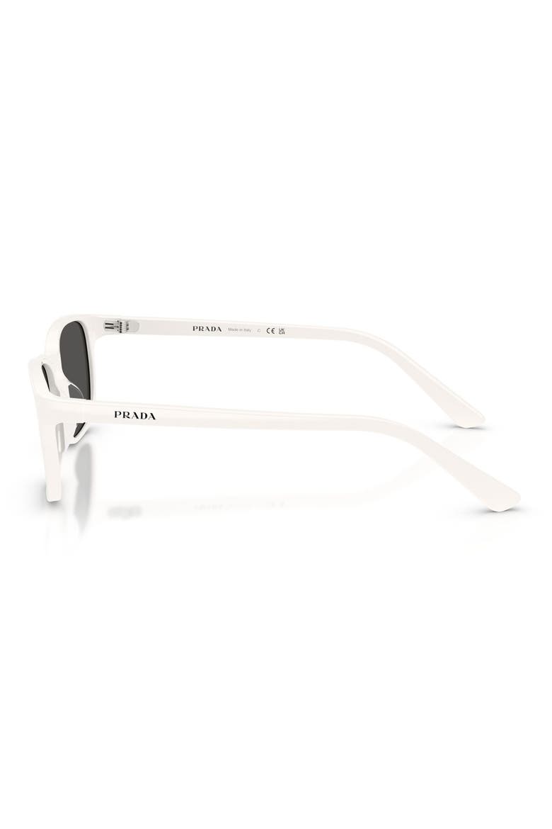 52mm Pillow Sunglasses, Alternate, color, WHITE / DARK GREY