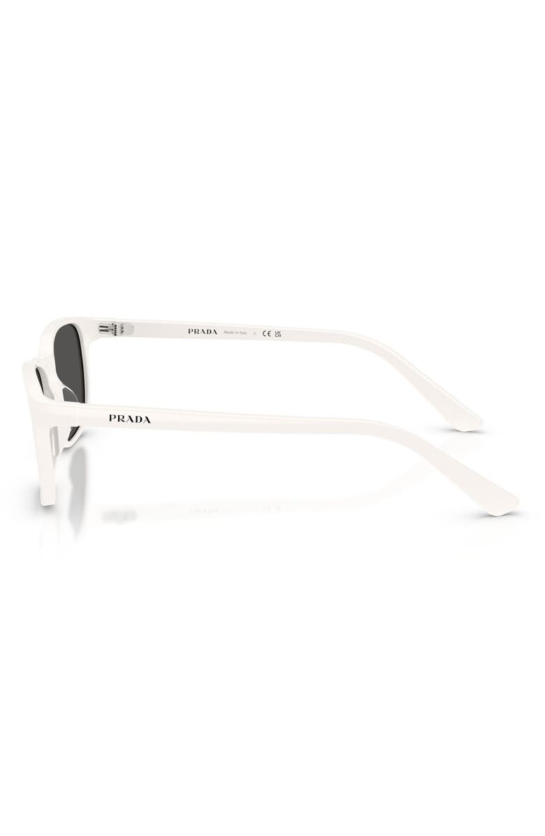 Prada 52mm Pillow Sunglasses, Alternate, color, White / Dark Grey