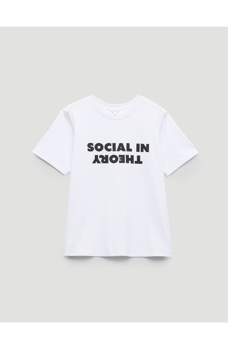 Hush Social In Theory Graphic T-Shirt, Alternate, color, White