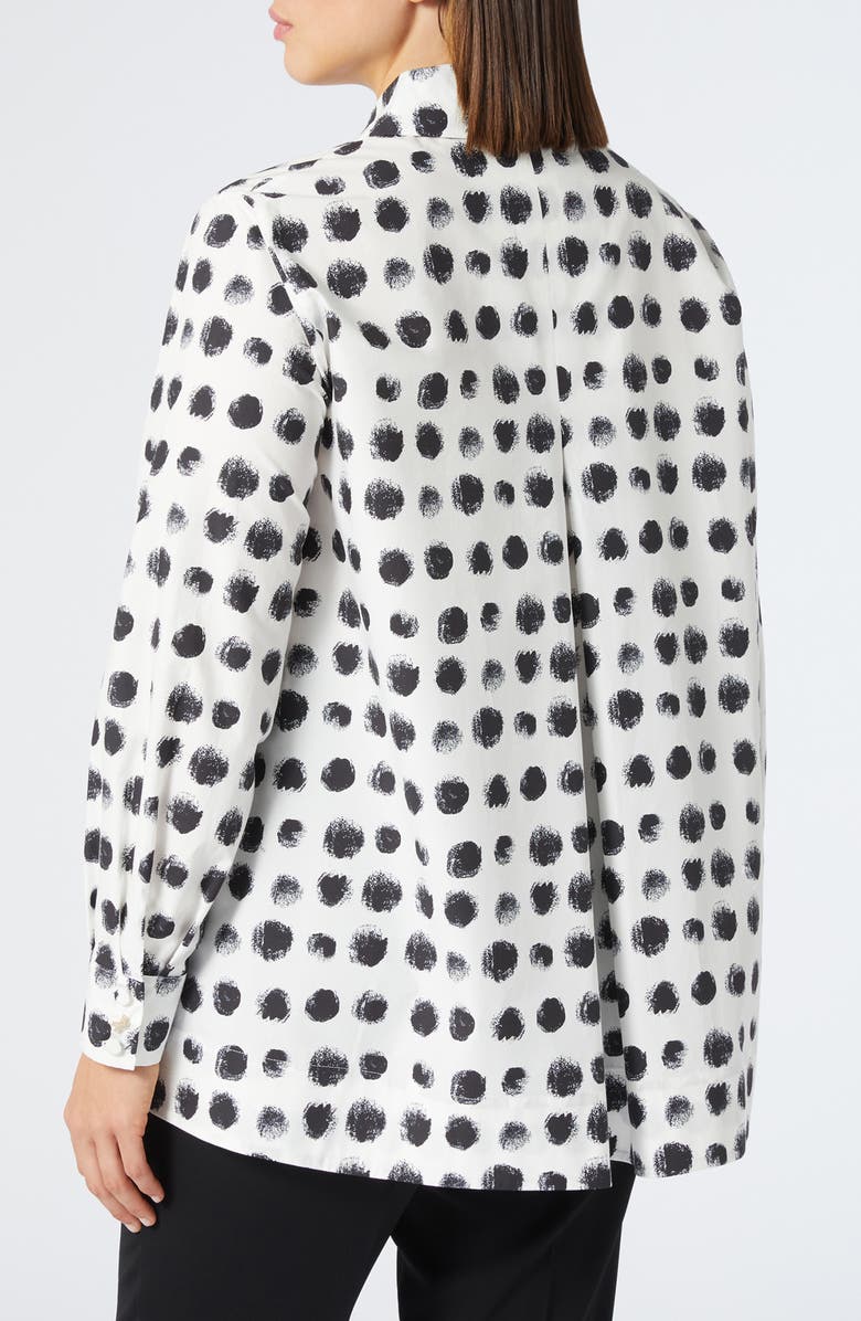 Marina Rinaldi Nilo Print Poplin Tunic Shirt, Alternate, color, Optical White