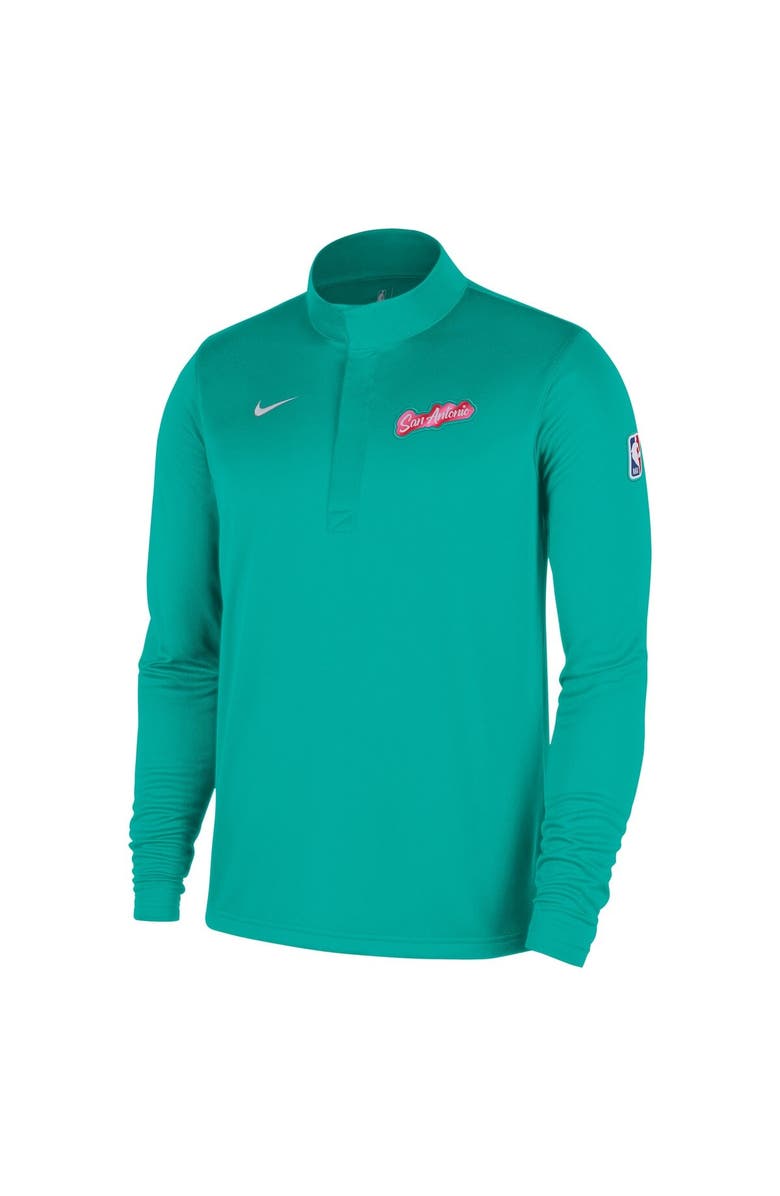Nike Men's Nike  Green San Antonio Spurs 2025/26 City Edition Remix Authentic Coaches Dri-FIT Half-Zip Top, Alternate, color, Green